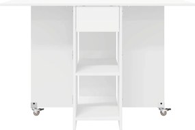 vidaXL Τραπέζι φαγητού 115 x 70 x 75 εκ. Επεξεργασμένο Ξύλο Λευκό