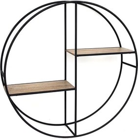 Ράφι καλάθι μεταλλικό Nextdeco μαύρο Ø37,5x14εκ.