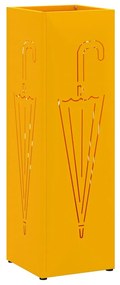 vidaXL Σχέδιο & βάση αποθήκευσης Μουσταρδί 15.5 x 15.5 x 49 εκ Ατσάλι