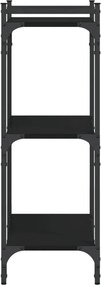 vidaXL Βιβλιοθήκη 3 Επιπέδων Μαύρη 60 x 30 x 86 εκ. από Επεξεργ. Ξύλο