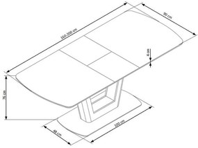 Σετ τραπεζαρίας Houston 723, 76x90x160cm, 147 kg, Αριθμός θέσεων: 4, Γωνιακό | Epipla1.gr
