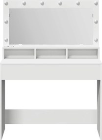 vidaXL Τραπέζι περιποίησης Λευκό 100 x 41 x 135 εκ. Επεξεργασμένο ξύλο