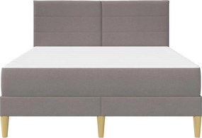 vidaXL Σκελετός Κρεβατιού Taupe 140 x 190 cm Πολυεστέρας