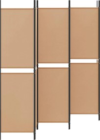 vidaXL Διαχωριστικό Δωματίου 6-Πάνελ Μπεζ 300 x 200 cm Ύφασμα
