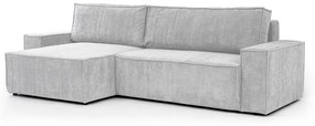 Γωνιακός καναπές Κρεβάτι Flabio, γκρί 283x90x144cm-Αριστερή γωνία-BOG1234