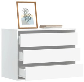 Συρταριέρα Γωανική Λευκή 80x41x58 εκ. από Επεξεργασμένο Ξύλο