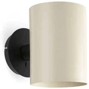 Φωτιστικό Τοίχου - Απλίκα Guadalupe 20031-80 E27 max 15W Black-Beige Faro Barcelona