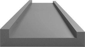 vidaXL Ράφια Τοίχου 4 τεμ. Γκρι 100 x 9 x 3 εκ.