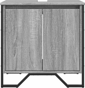 vidaXL Ντουλάπι Νιπτήρα Μπάνιου Γκρι Sonoma 60x35x60 εκ. Επεξ. Ξύλο