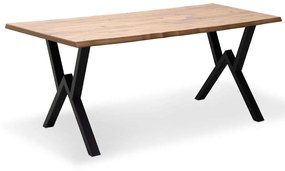 Τραπέζι Walter 0212166 140x80x75cm Natural-Black Mdf, Metal