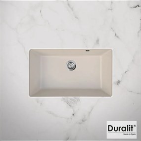 Duralit KZ075U Beige Avena Υποκαθήμενος Συνθετικός Νεροχύτης Με 1 Γούρνα 76x50 cm