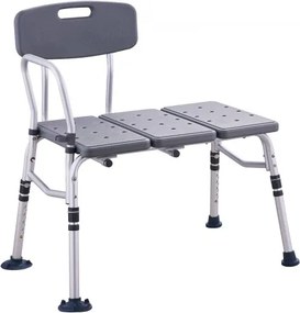 VEVOR Tub Transfer Bench Bathtub Shower Seats with Reversible Backrest 400lbs