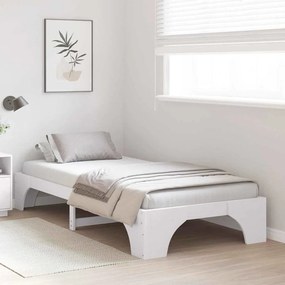 vidaXL Σκελετός Κρεβατιού Λευκό 80 x 200 cm Στερεά ξυλεία πεύκου