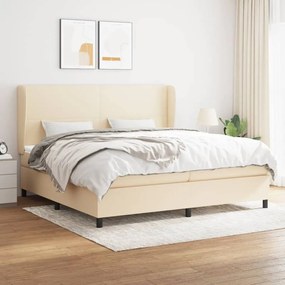 ΚΡΕΒΑΤΙ BOXSPRING ΜΕ ΣΤΡΩΜΑ ΚΡΕΜ 200X200 ΕΚ. ΥΦΑΣΜΑΤΙΝΟ 3127834