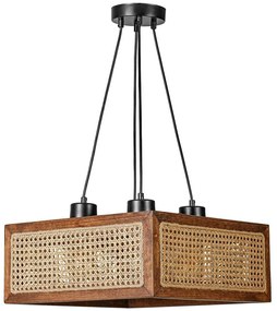 Φωτιστικό Οροφής Kumsal 941RTN1154 41x41x70cm 4xE27 40W Natural-Walnut Opviq