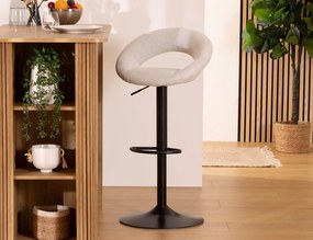 ΚΑΡΈΚΛΕΣ &amp; ΠΟΛΥΘΡΌΝΕΣ SASHA GR/BLK ADJ BAR STOOL ATMOSPHERA 207338A