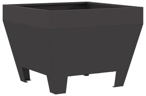 vidaXL Φωτιά Μαύρο 50 x 50 x 38 εκ. Κρύα έλαση από χάλυβα