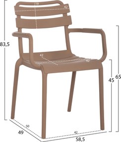 ΠΟΛΥΘΡΟΝΑ ΠΟΛΥΠΡΟΠΥΛΕΝΙΟΥ PHILLY HM6123.06 ΜΠΕΖ 58,5x49x83,5Υεκ.