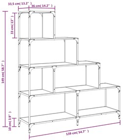 ΒΙΒΛΙΟΘΗΚΗ ΣΚΑΛΑ 4 ΡΑΦΙΑ SONOMA ΔΡΥΣ 139X33,5X149 ΕΚ ΕΠΕΞ. ΞΥΛΟ 842477