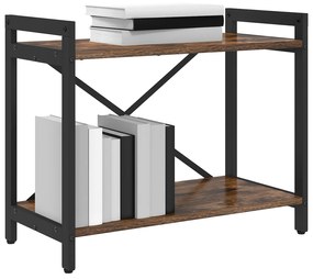 vidaXL Βιβλιοθήκη Καπνιστή δρυς 60 x 30 x 48.5 εκ Επεξεργασμένο ξύλο