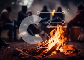 Intra Συλλεκτικό Ξύλινο Παζλ Plywood 4mm - Συγκέντρωση φωτιάς στο σκοτάδι σε εξωτερικούς χώρους Σε Ξύλινο Κουτί - Διαστάσεις Puzzle: 10x10 cm – 25 κομμάτια