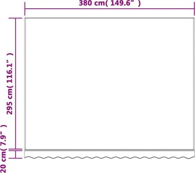 vidaXL Τεντόπανο Ανταλλακτικό Ριγέ Πολύχρωμο 4 x 3 μ.