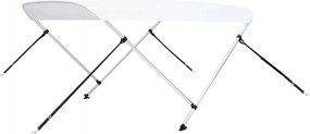 vidaXL Τέντα Σκάφους με 2 Αψίδες Λευκή 180x130x110 εκ.