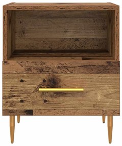 vidaXL Κομοδίνο 2 pcs Παλιό ξύλο 40 x 35 x 47,5 εκ Επεξεργασμένο ξύλο