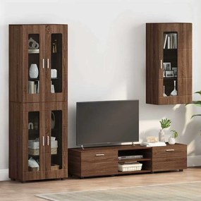 vidaXL Ντουλάπα τοίχου Καφέ δρυς 55 x 29 x 100 εκ Επεξεργασμένο ξύλο