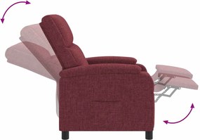 vidaXL Κάθισμα μασάζ Κόκκινο Ύφασμα