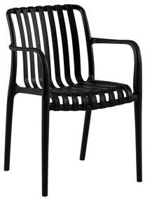 Πολυθρόνα MODA-N Στοιβαζόμενη Μαύρο PP 56x57x81cm