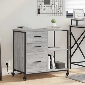 vidaXL Ντουλάπα με Σταθμό Φόρτισης 76 x 41 x 72 cm Επεξεργασμένο Ξύλο