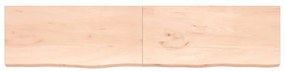vidaXL Ράφι Τοίχου 220x50x(2-6) εκ. από Ακατέργαστο Μασίφ Ξύλο Δρυός
