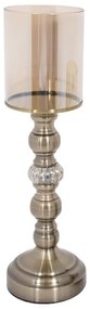 Κηροπήγιο 373-92-255 39cm Η27 Bronze Metal, Glass