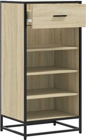 vidaXL Παπουτσοθήκη Sonoma Δρυς 48x38x97,5 εκ. Επεξεργασμένο Ξύλο