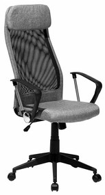 Καρέκλα γραφείου Berwyn 346, Γκρι, 118x63x63cm, 12 kg, Με μπράτσα, Με ρόδες, Μηχανισμός καρέκλας: Κλίση | Epipla1.gr