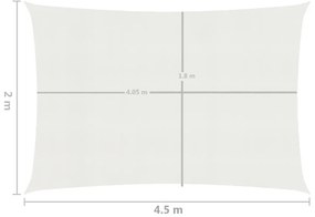 Πανί Σκίασης Λευκό 2 x 4,5 μ. από HDPE 160 γρ./μ² - Λευκό