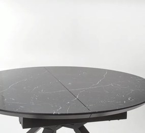 VERTIGO extension table, color: top - black marble, legs - black DIOMMI V-CH-VERTIGO-ST