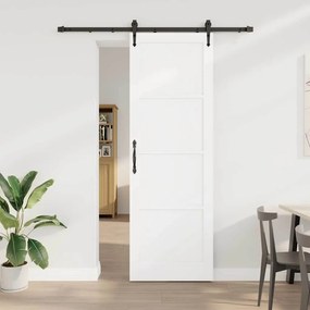 vidaXL Συρόμενη Πόρτα Λευκό και μαύρο 78 x 232 cm