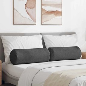 vidaXL Μαξιλάρια Στήριγμα 2 pcs Σκούρο Γκρι Ø 25 x 70 cm