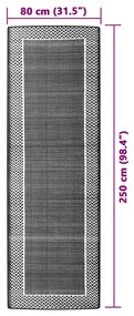 vidaXL Χαλί εξωτερικού χώρου ARAKIL Πράσινο 80x250 cm PP