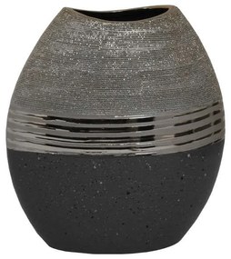 Βάζο Κεραμικό Marble 03-221-101 18x9,2x20cm Grey-Gold Ceramic