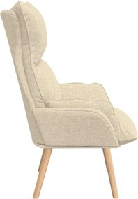 vidaXL Πολυθρόνα Κρεμ 69 x 74 x 93 εκ. Ύφασμα και Κόντρα Πλακέ