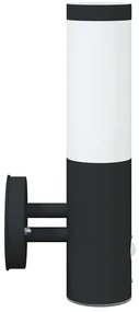 vidaXL Φωτιστικό Τοίχου Για Εξωτερικούς Χώρους Μαύρο 15 x 7,5 x 33 εκ