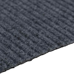 vidaXL Δερμάτινο Χαλί Γκρι 80 x 300 cm ύφασμα