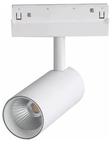Σποτ Μαγνητικής Ράγας HUBE2030W 48V DC 20W 3000K 1400Lm 36° Osram RA90 6x14,5cm White Aca