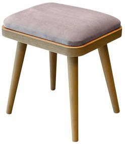 Σκαμπό Vina Mini (Σετ 2Τμχ) 869VEL1457 40x33x46cm Oak-Grey