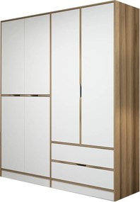 Τετραφυλλη Ντουλαπα Χρυσο ELINA 52x185.4x208