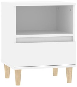 vidaXL Κομοδίνο Λευκό 40 x 35 x 50 εκ.