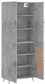 vidaXL Ντουλάπι Γκρι Σκυροδέματος 69,5x34x180 εκ. Επεξεργασμένο Ξύλο